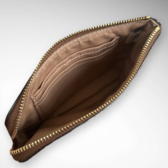 Coach Tan and Cream Checkered Tote Bag - Picture 12 of 13